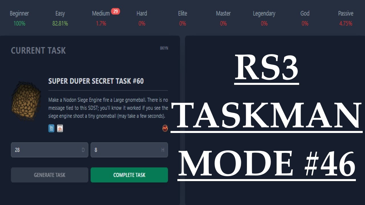 #RS3 Journey Of Taskman Micks #46 (#Runescape Taskman Mode) - YouTube