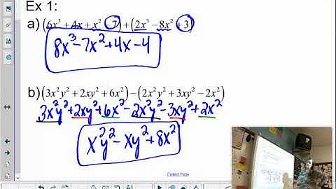 3-2 Adding, Subtracting, and Multiplying Polynomials
