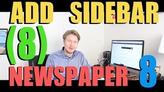 Newspaper 8 Theme Tutorial 2018 (Part 8) - How to Add Sidebar in Wordpress 2018