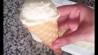 الوصفة الاصلية لمثلجات ايس كريم بوظة كلاص بالفانيليا مثل المحلات /Glace à la vanille/