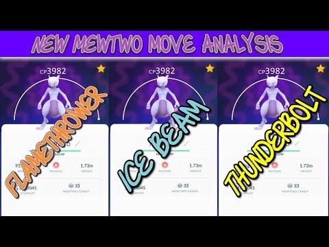 Mewtwo New Movesets In Pokemon Go Analysis Ice Beam, Flamethrower