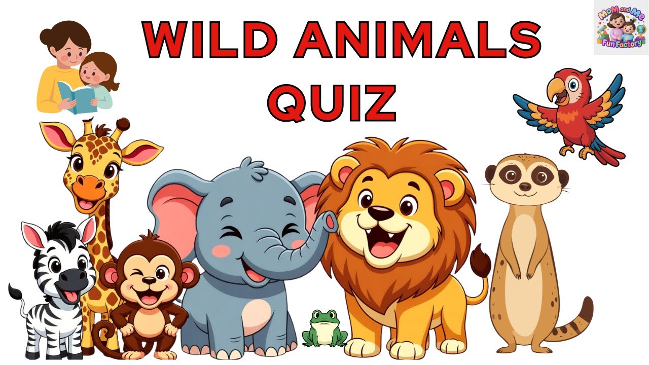 Wild Animals Quiz for Kids 🦁🦓 Guess the Animal Challenge! - YouTube