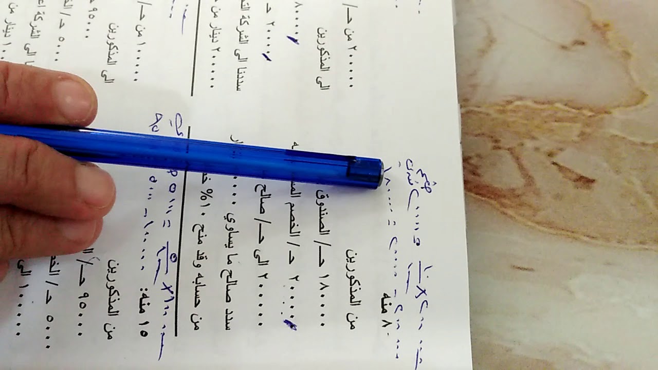 الأول تجاري موضوع الخصم النقدي وخصم الكمية