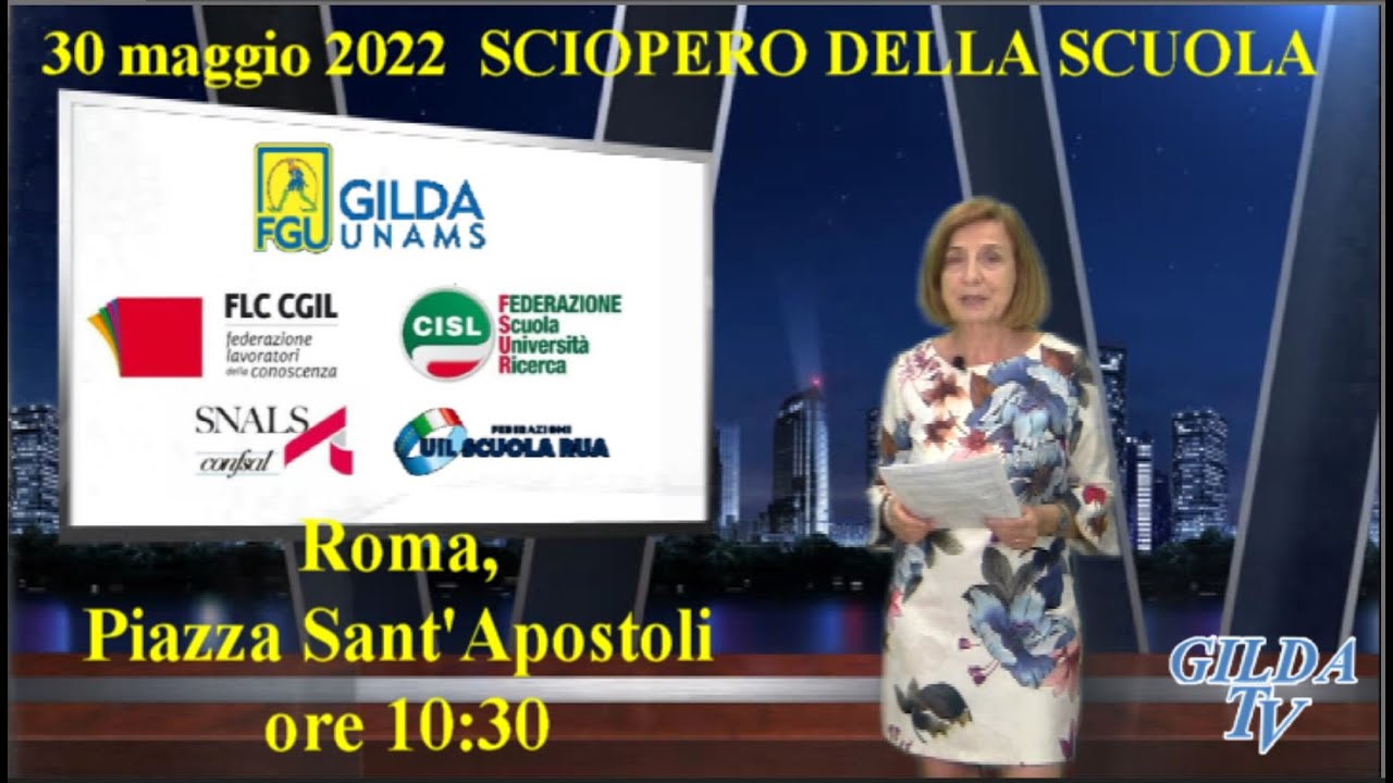 NEWS SCUOLA - APPUNTAMENTO GILDA TV: SCIOPERO DEL 30 MAGGIO 2022