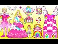 DIY Paper Doll | Pregnant Rapunzel Family New Dressup And Rainbow Room Makeover | Dolls Beauty