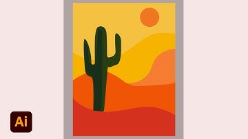 How To Draw The Desert Background In Illustrator