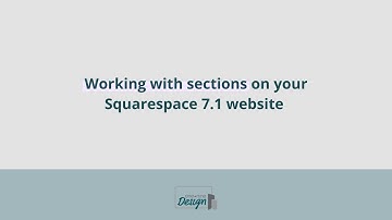 How to customize page sections on your Squarespace 7.1 website