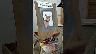 Painting a Cat Portrait in Oils by Artist Jose Trujillo