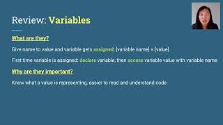 Variables Review