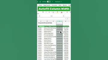 EXCEL Just Got Easier with This Auto Fit Column Width Shortcut!