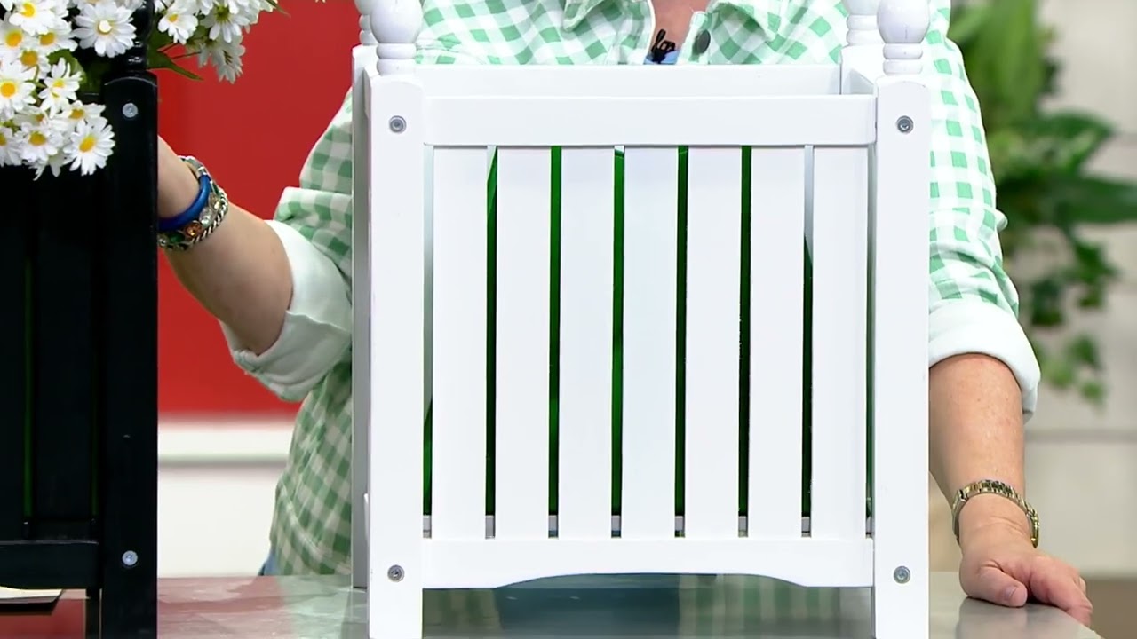 Barbara King 18" Square Planter with Fabric Liner on QVC