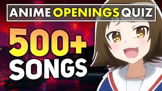 ANIME OPENINGS QUIZ: Super Easy → Impossible Mega Challenge! 【♾️ BANGERS – 500  Songs!】
