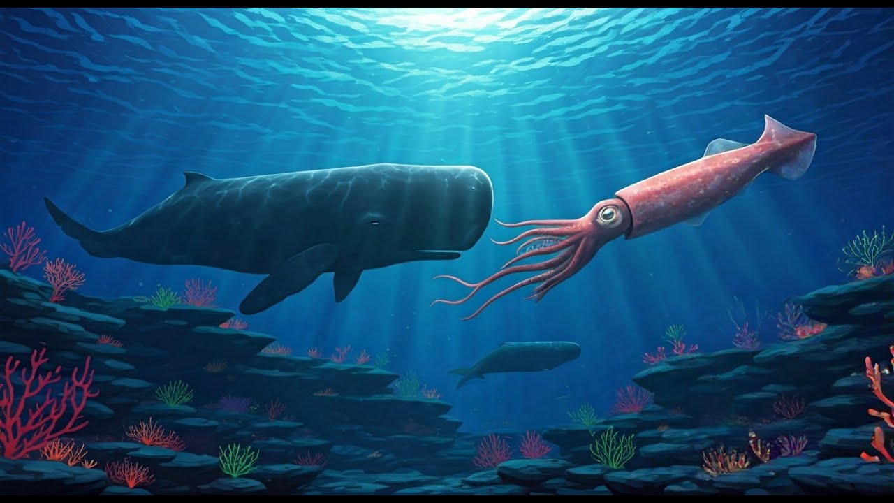 Epic Ocean Battle Squid vs Whale! VEED - YouTube