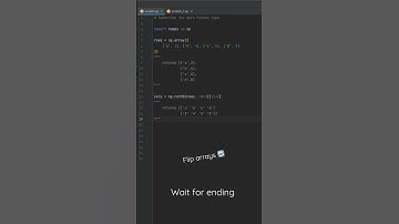 Get column values or flip array #python #numpy #datascience