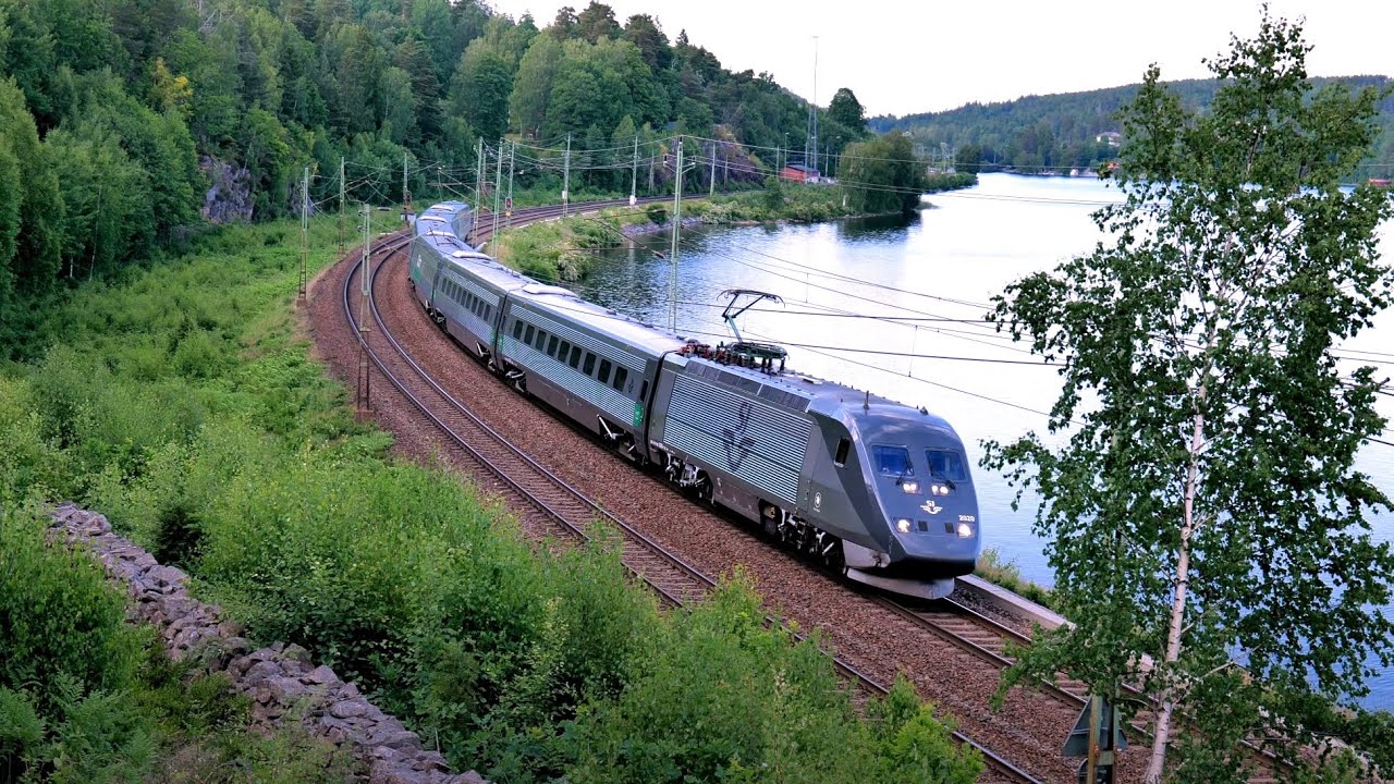 Tåg och Omledning i Norsesund - Sommar 2023 - 4k60