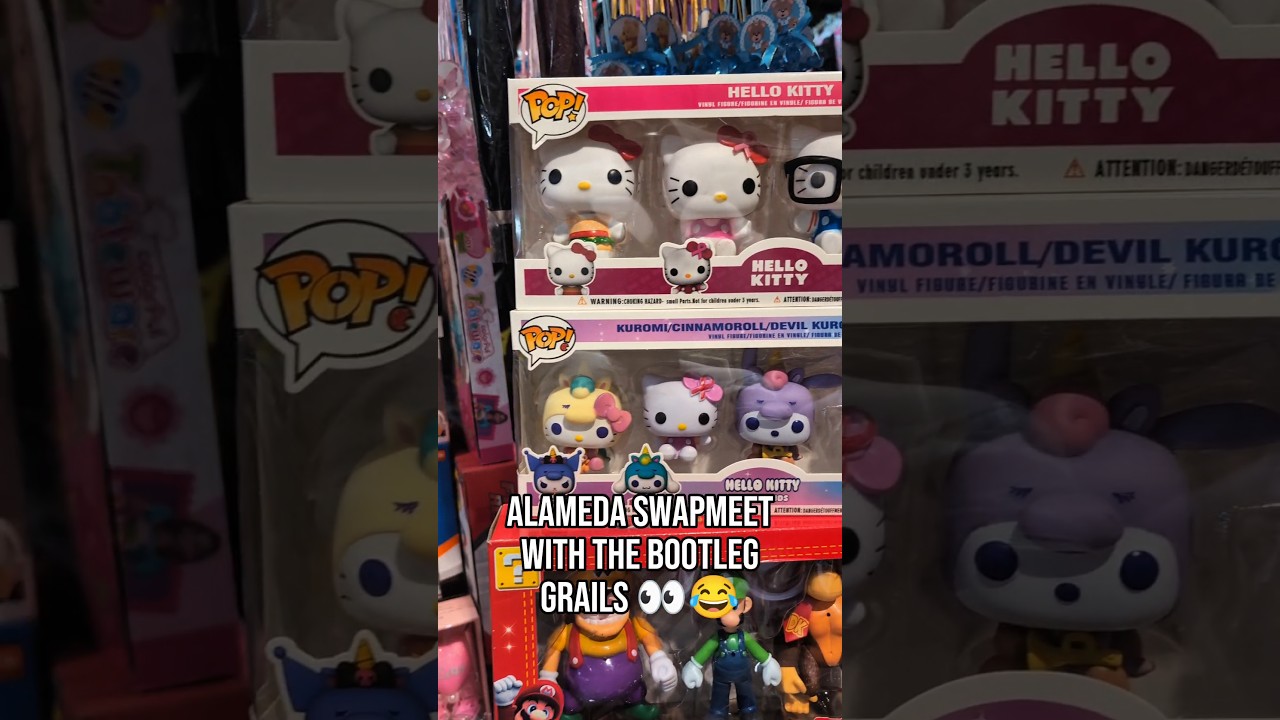 Bootleg Funko Pop 4 packs at Alameda Swap meet 