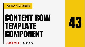 APEX 43: How to use content row in Oracle APEX, Add action Button Menu Separator in APEX content row