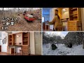 似合わない家電を隠す週末簡単DIY と山暮らしのスキルを上げる旦那 。He has high specs for living in the mountains. /Easy DIY.