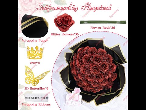 DIY Glitter Rose