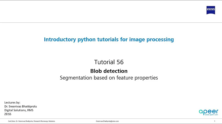 Tutorial 56 - Blob Detector for segmentation based on feature properties (in python)