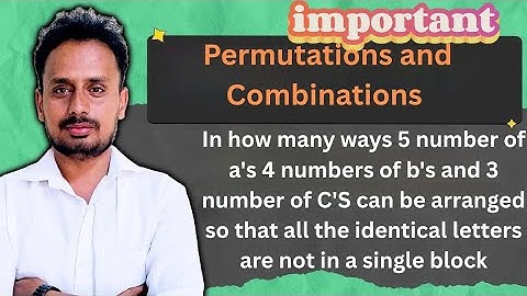 Restricted Permutations | VTU BCS405A Q8(a) Dec/Jan 2025 | 5A’s, 4B’s, 3C’s Not in One Block
