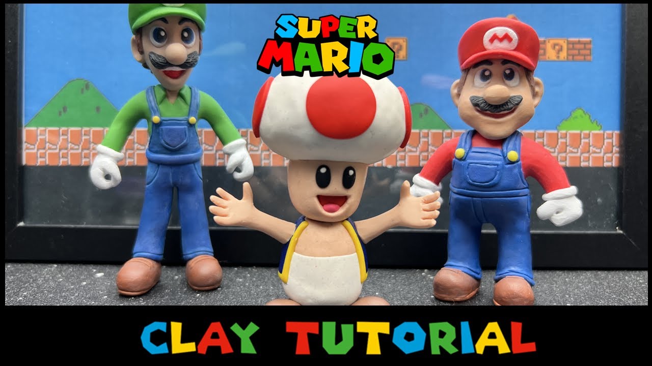 toad super mario clay figurine  Mario bros, Mario crafts, Clay tutorials