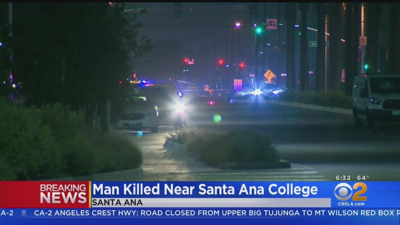 Man Found Shot To Death After Crashing Into Santa Ana College Parking ...