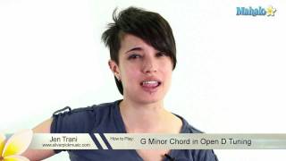 how to play a g minor in open d tuning on guitar