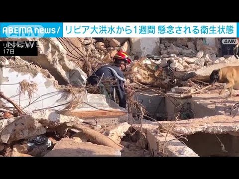 リビア大洪水から1週間 懸念される衛生状態 埋葬追いつかず(2023年9月