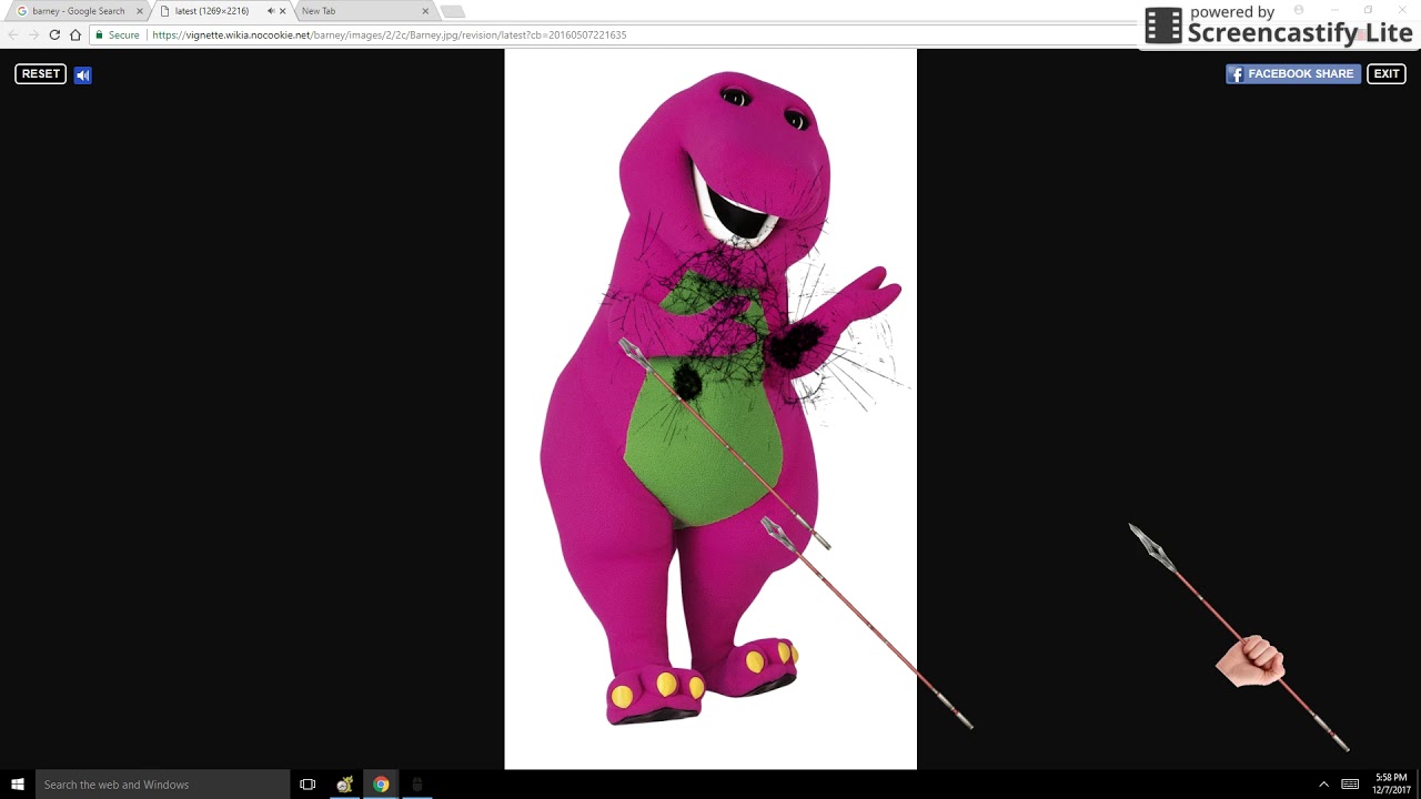 Destroying Barney The Dinosaur - YouTube