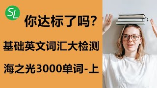 快速全面检测初级英文单词 | 测试一下你的英语词汇量 | 海之光3000英文单词测试题（上）