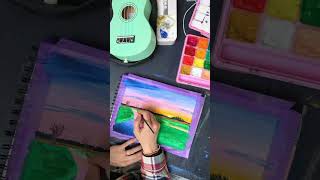 Watercolor, gouache or oil pastels #shorts