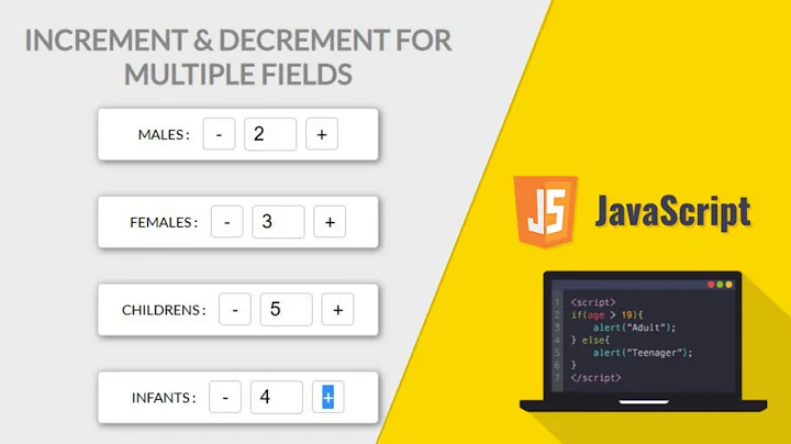 JavaScript Increment & Decrement For Multiple Input Fields