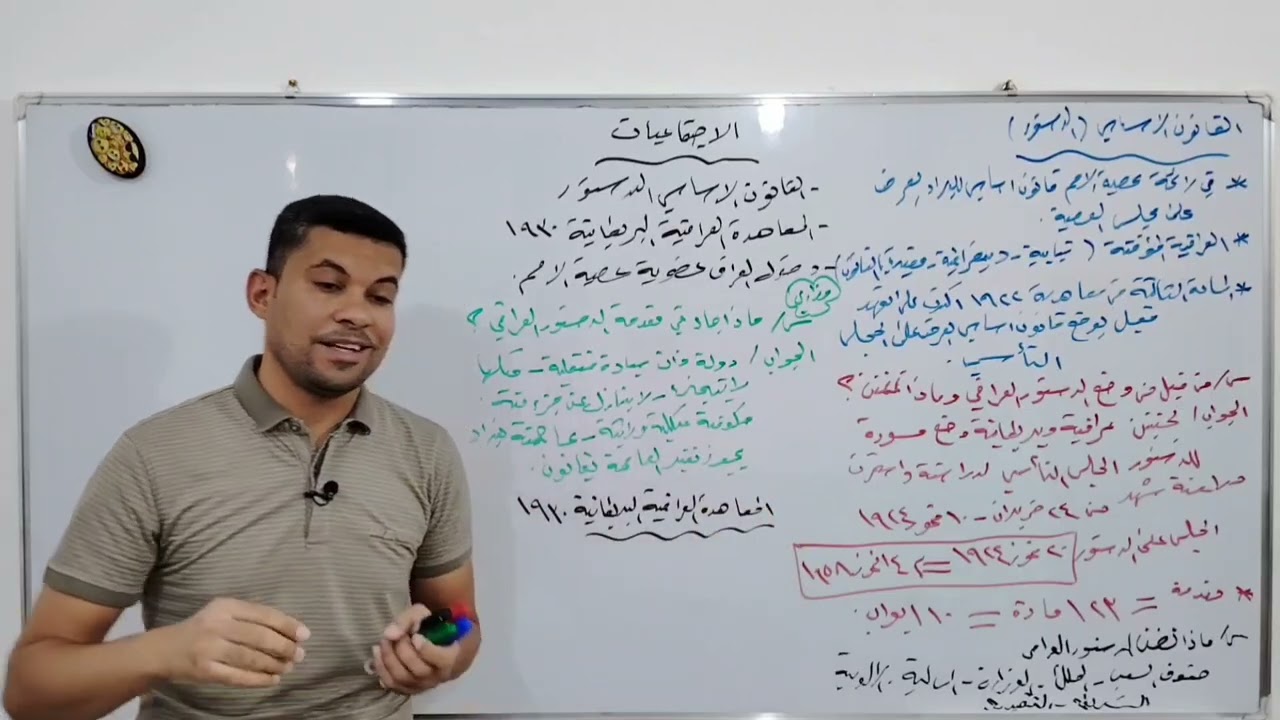 الاجتماعيات للصف الثالث المتوسط، المحاضره رقم (٣٥)، احمد جبار الدايني. 