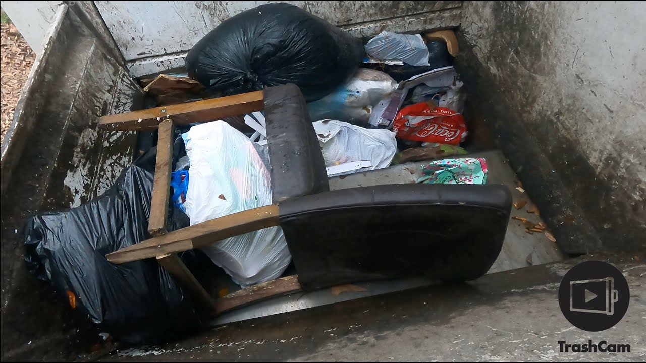 CHAIR vs TRASH TRUCK [CHECK IT OUT]...