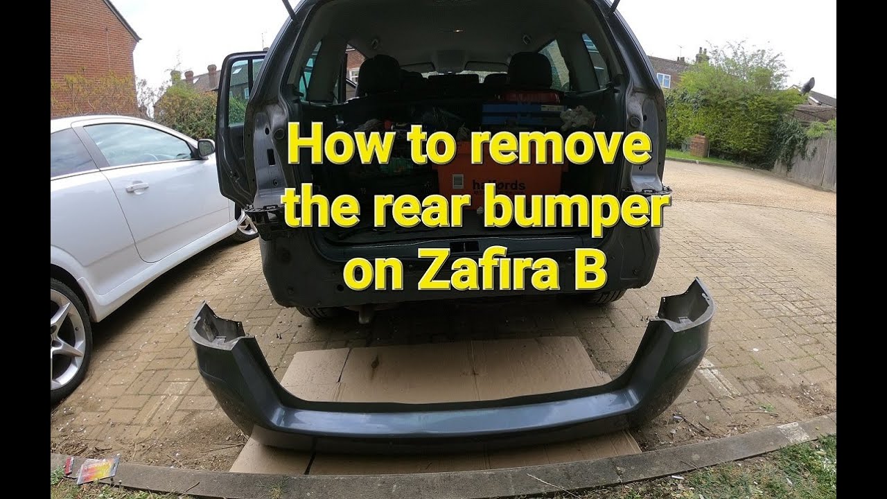 Zafira B rear bumper removal 