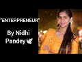 Day 7/30 series of our B.com exams. "ENTERPRENEUR"✅#exam #studytogether #nidhipandey