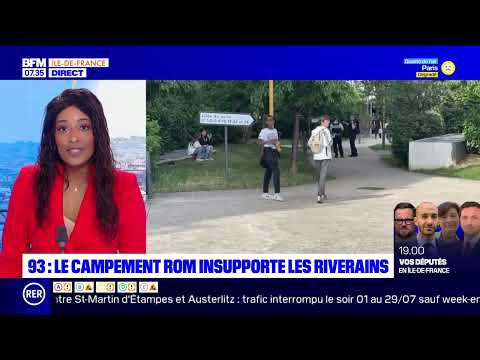 Reportage BFM TV, Camps des roms à Vaujours, le Maire prend la parole.
