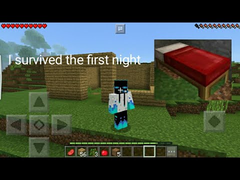 Minecraft pe EP 1 (i survive the first night) - YouTube