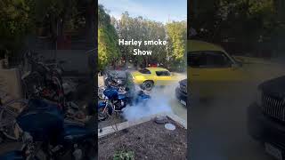 Harley smoke show. Tire change day gota use all my rubber.