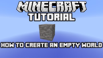 Minecraft Tutorial: Creating An Empty World EASY!