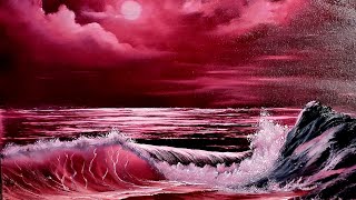 Crimson Wave Oil Painting  Learn to paint this seascape