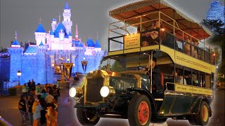 Omnibus Nighttime Ride 2024 at Disneyland! - HIGH VIEWS of Main Street U.S.A and Castle!