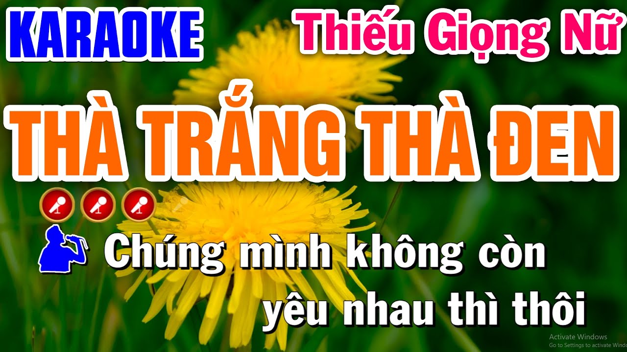 THÀ TRẮNG THÀ ĐEN Karaoke Thiếu Giọng Nữ - Liên Khúc Nhạc Sống Cực Hay ➤ Song Ca Cùng Ca Sỹ Giấu Mặt