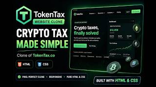 TokenTex Website Clone | Modern Crypto Landing Page | HTML & CSS
