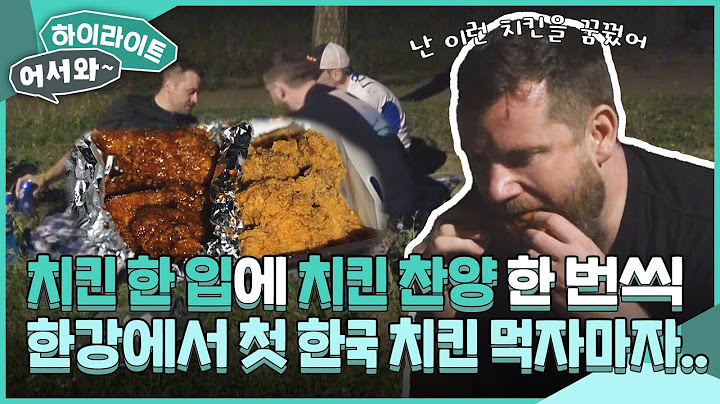 ＂이런 치킨을 꿈꿨어!＂ 한강공원에서 첫 한국 치킨 먹자마자 보인 아일랜드 친구들의 반응ㅋㅋ l #어서와하이라이트 l #어서와한국은처음이지 l EP.307