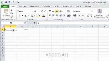 100 Excel 2010 Funktionen - Die Funktion CODE
