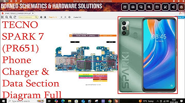 Tecno Spark 7 (PR651) Phone Charger & Data Section Diagram All view step by step ☝️☝️