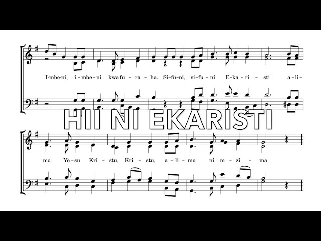 Hii ni Ekaristi || Tumshangilie Bwana 8 - 17 || MUSIC SHEET class=