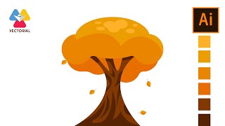 Tree tutorial in Adobe Illustrator for beginner